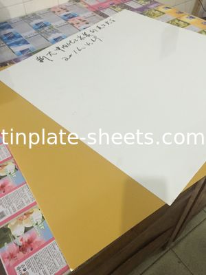 BA Lembar tinplate yang dipanaskan dengan 2,8/2,8 atau 2,8/5,6 Lapisan tin 1,5-1,85 MT Berat per bungkus