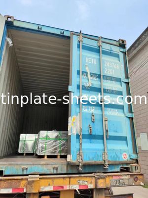 Tinplate Coil dengan permukaan yang cerah 2.8/5.6 Tin Coating 4-8MT Berat per paket
