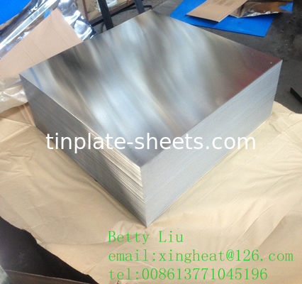 Bentuk yang baik ETP Tinplate Electro Tin Plate Perak/Mat Permukaan Selesai