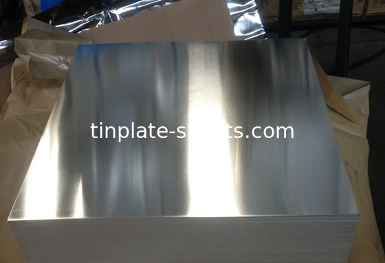 Lembar Tinplate Anticorrosive Permukaan Cerah Selesai ISO Sertifikasi