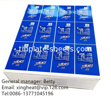 Lembar T4 Tinplate Ramah Lingkungan Dengan 6 Warna Cetak