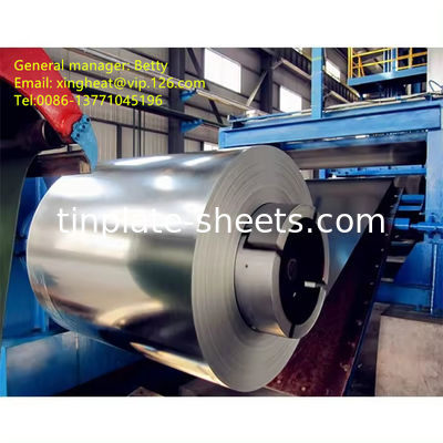 Lembar Tin Electrolytic dengan T2-T5 Temperature 5.6/5.6 Tin Coating Matt Surface Finish 600mm-1160mm Panjang pemotongan