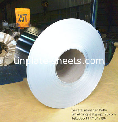 Koil tinplate untuk industri kemasan dengan MOQ 25 metrik ton dan T2 T2.5 T3 T4 dan T5 Temperature