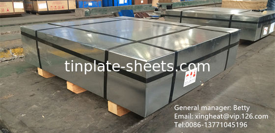 MR dan SPCC Material Tinplate Coil 0.15-0.49mm Ketebalan 600mm-986mm Lebar 4-8MT per Coil JIS G3303 EN10202 Standar ASTM624