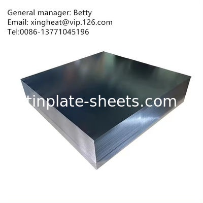 MR dan SPCC Material Tinplate Coil 0.15-0.49mm Ketebalan 600mm-986mm Lebar 4-8MT per Coil JIS G3303 EN10202 Standar ASTM624