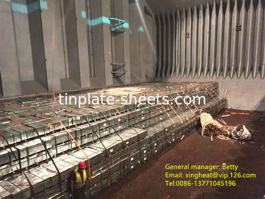 Lembar timah berkualitas baik 2.8/2.8 JIS G3303 Standar T3 T4 T5 DR8 2.8/2.8 STONE FINISH Lembar timah elektrolitik