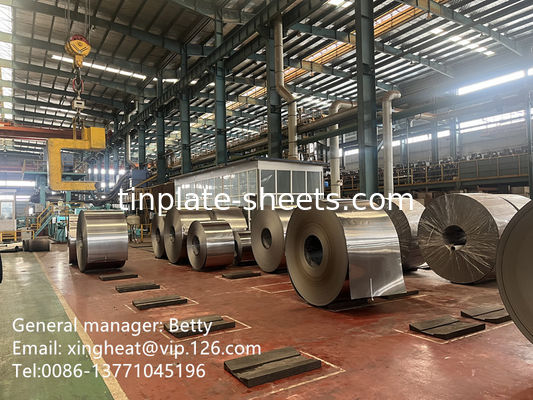 JIS G3315 Standar Lembaran Baja TFS BA Dan CA Annealing Daya Tahan Tinggi 2.0/2.0