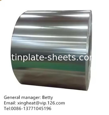 Inplate coil T5 tinplate coils Electrolytic tinplate in coil Stone sheet food cans tinplate mill manufacturer