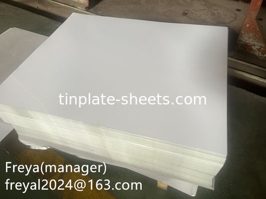 Lembar tinplate dengan ketebalan dan dimensi yang dapat disesuaikan untuk aplikasi yang berbeda