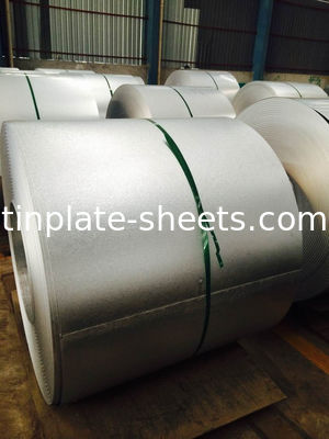 Lembar tinplate tahan korosi Batu Cerah Perak dan Matt Tin Plated Steel untuk Proses Produksi Kaleng