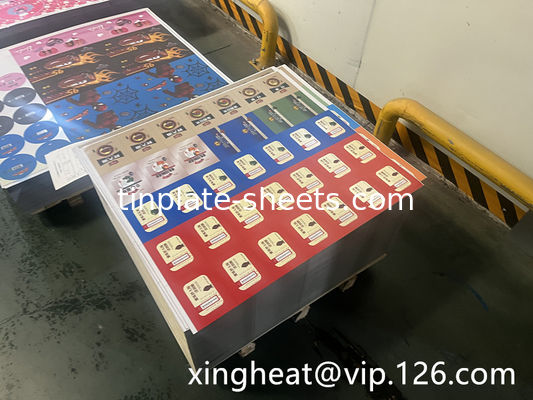 Tinplate cetak untuk alat tulis dan aplikasi lainnya dengan ketebalan dan dimensi yang dapat disesuaikan