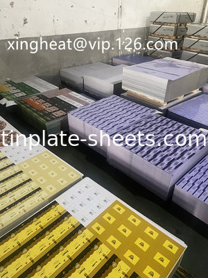 Matt Finish Printed Tinplate Untuk Baterai Dan Kantoran Kemasan Dengan Ketebalan Disesuaikan