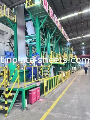 Lembar tin electrolytic dalam berbagai ketebalan dan lebar MR dan SPCC Material 600-986mm Lebar 600-1160mm Panjang pemotongan
