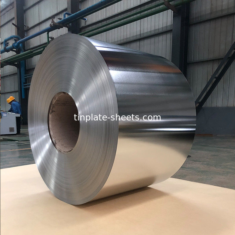 MR/SPCC Tinplate Coil for Food Packaging Lembar tinplate kekuatan tinggi dengan permukaan yang cerah