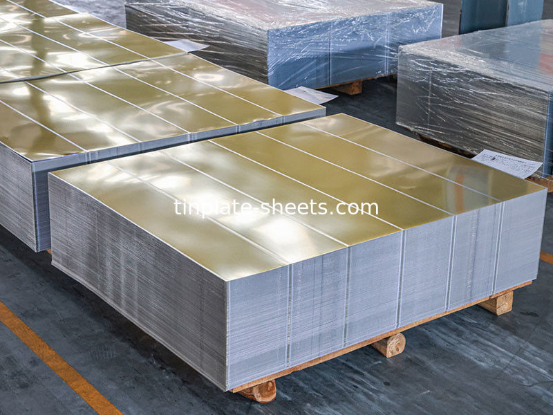 JIS G3303 EN10202 dan ASTM624 Standard Tinplate Sheets untuk Kaleng Kimia dan Kaleng Makanan dan Kompetitif