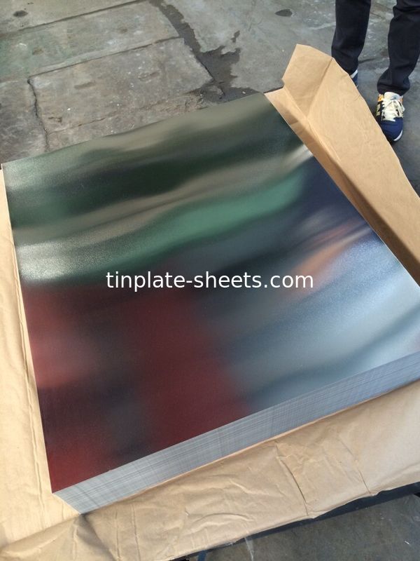 Lembar Tinplate Berkinerja Tinggi Untuk Kaleng Kemasan 2.0/2.0 Lapisan Tin JIS G3303 Standar T3 T5 DR8 STONE FINISH