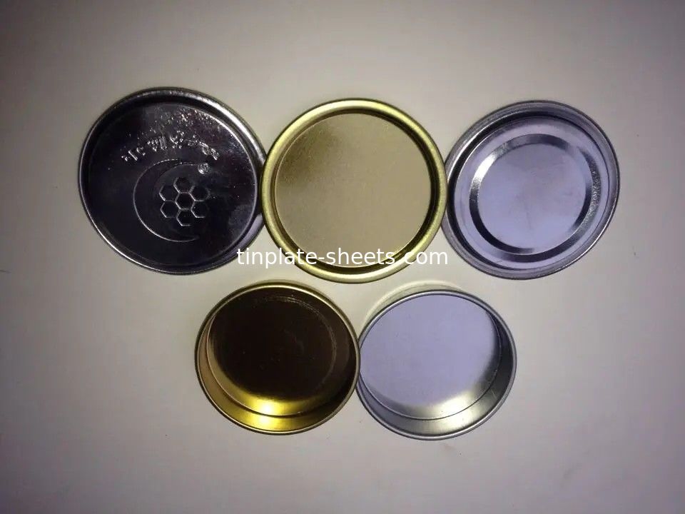 Lapisan tinplate tinplate dengan lacquer emas putih lacuqer transparan untuk makanan kaleng atau bahan kimia di dalam