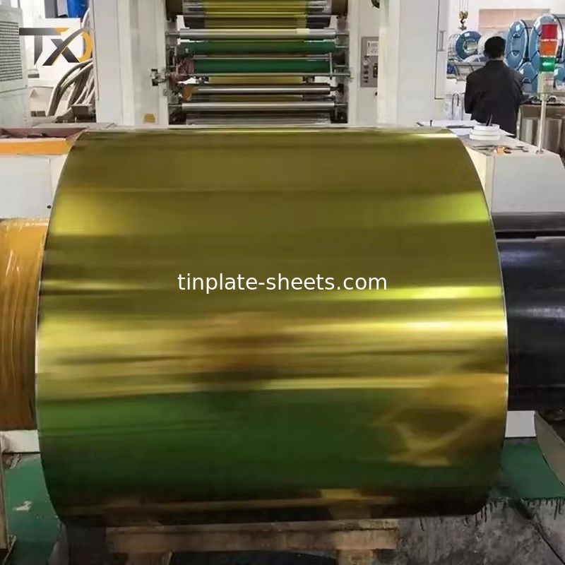 High Strength Multi Colored Lacquered Tin Plate Coil Disesuaikan