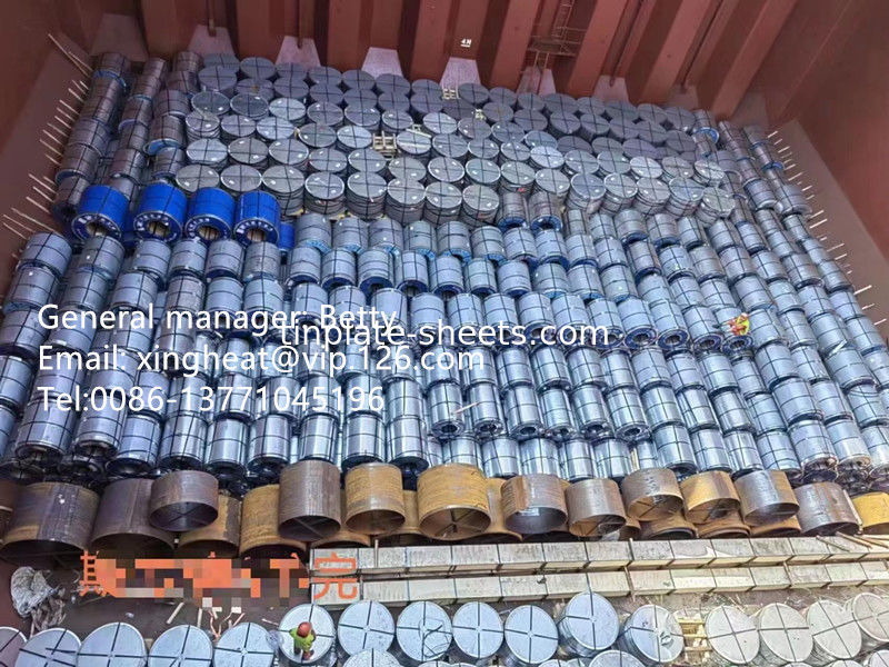 Elektrolitik Tinplate 2.8/2.8 JIS G330 untuk tutup mahkota 1.1/2.0Tinplate Mill Pabrik Produsen T2.5 T3 T4 T5 DR8 DR9