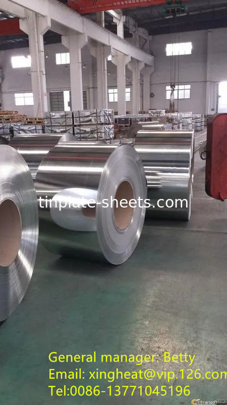 Tinplate untuk Kaleng BA/CA Annealed Corrosion Resistant 0.13 - 0.49 mm Daur ulang T3-T5