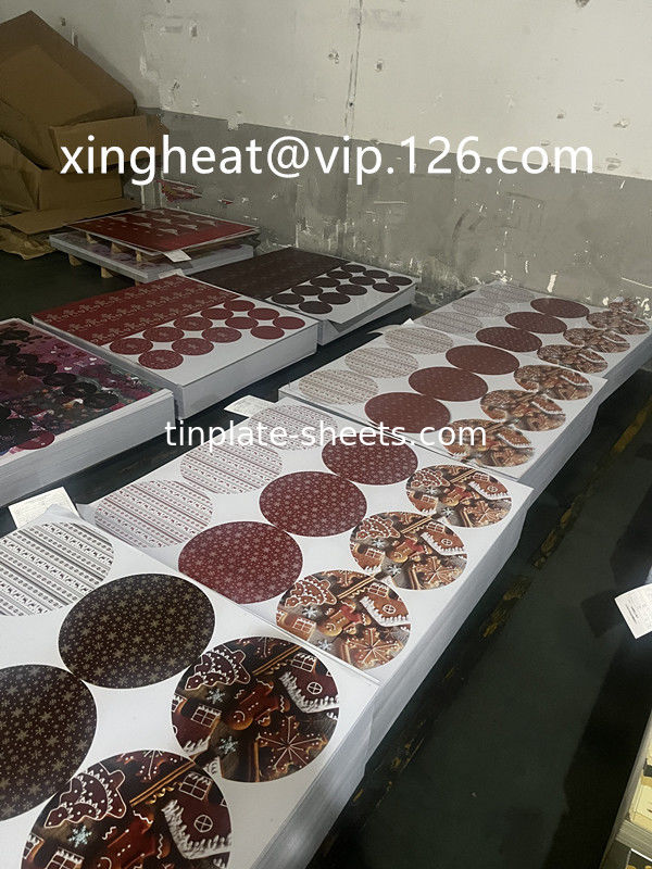 T2.5 T3 T4 T5 DR7 DR8 DR9 Lembar Timah Tercetak EN10202 Standar 2.0/2.0 Untuk Kaleng Makanan