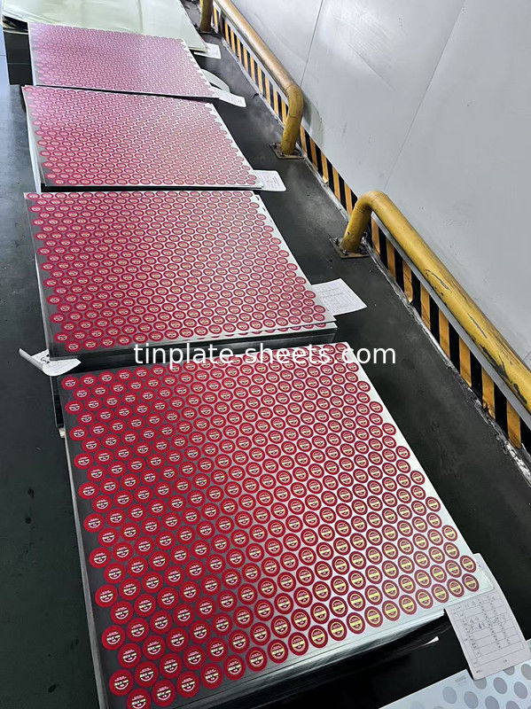 Lembar tinplate dengan lak untuk cetak yang disesuaikan dan pilihan desain untuk kemasan yang menarik dan menarik