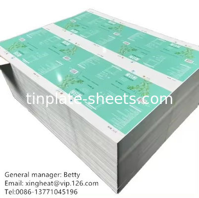 Ketahanan Karat Cetak Tinplate Lebar 512mm-1100mm Kekuatan Tinggi
