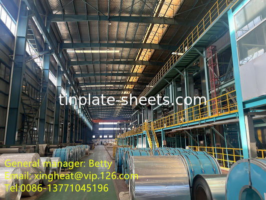 Tinplate dalam lembaran T5 DR Tinplate Elektroitik dalam lembaran Mill Cutting Sheets Tinplate Untuk Kaleng Kimia Dan Kaleng Makanan