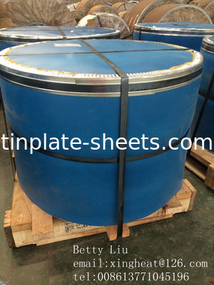 MR dan SPCC Material Lembar tinplate untuk bahan kimia dan makanan kaleng 0.15-0.49mm Ketebalan 600mm-1160mm Panjang pemotongan